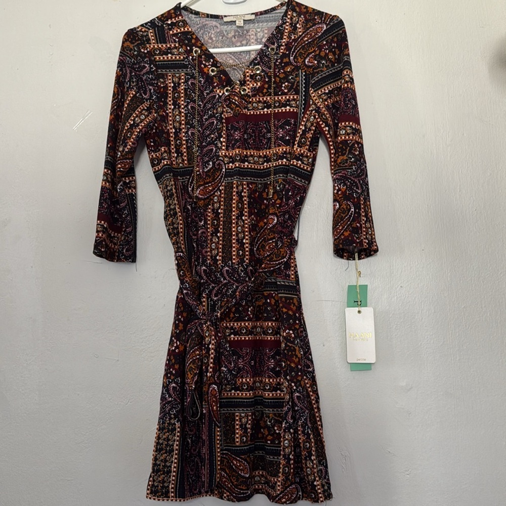 NWT HAANI Petite Dress Size PM Multicolored Style 12995HP-15149 NWT